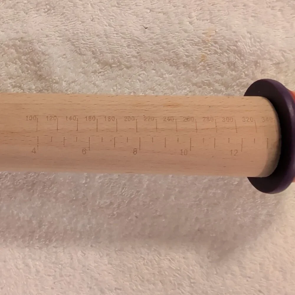 Joseph Joseph Adjustable Wooden Rolling Pin with Removable Rings Multicolored